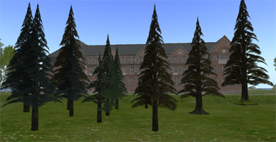 Der Campus des Mediencampus Finkenau in Second Life