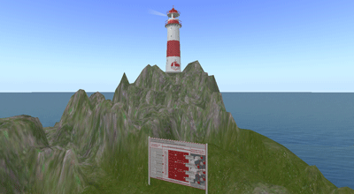Leuchtturm des BSVC auf dem Campus des Mediencampus Finkenau in Second Life