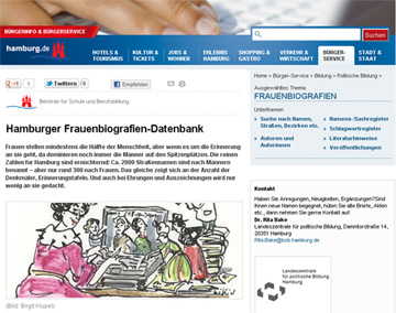 Startseite Hamburger Frauenbiografien-Datenbank