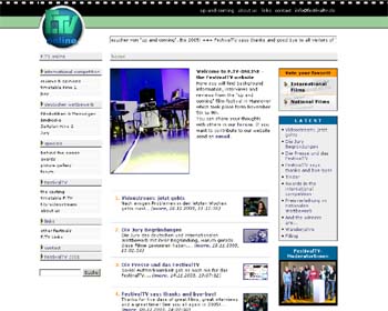 Startseite festivaltv.de 2003